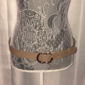 Taupe Belt w/ Gold Buckle